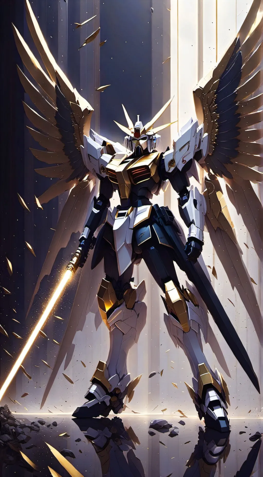 ai character: Gundam Angel background