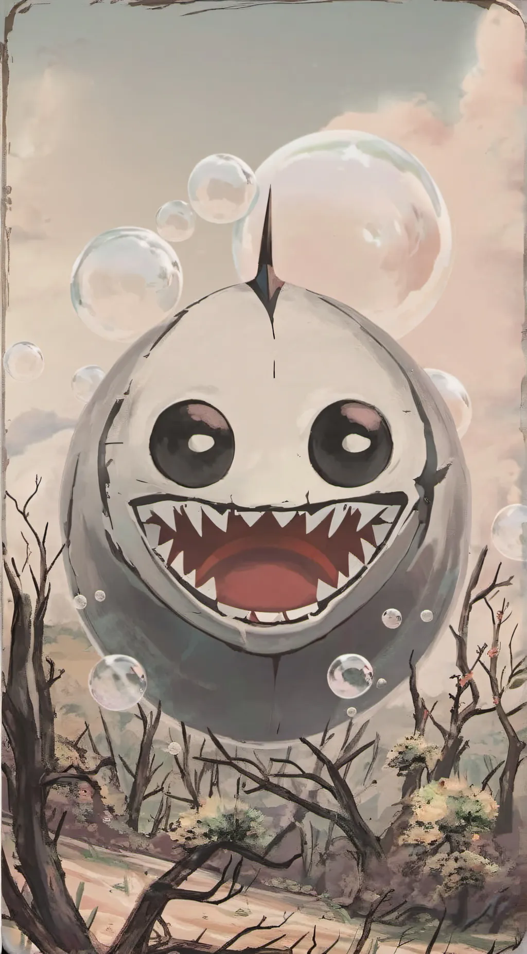 ai character: Bubble background