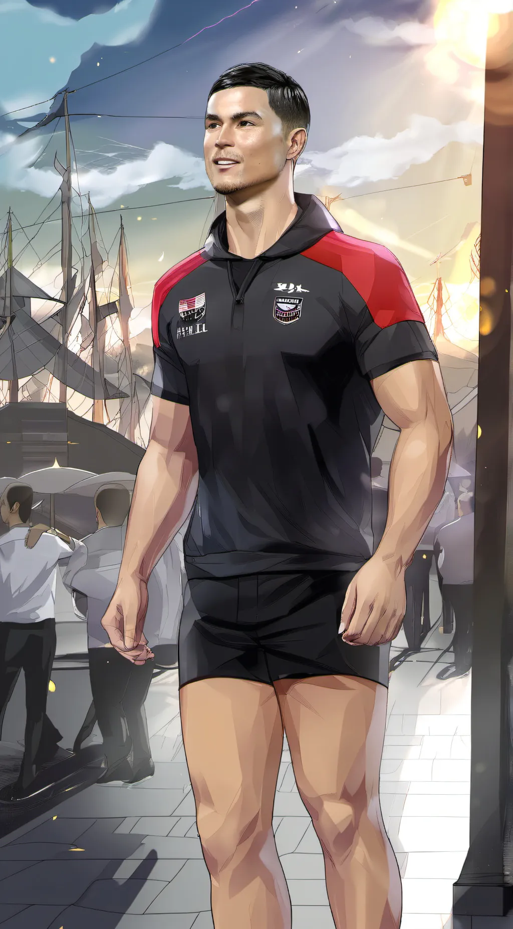 ai character: Ronaldo  background