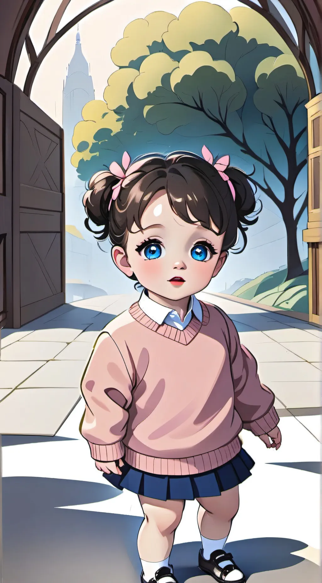 ai character: baby alive doll background