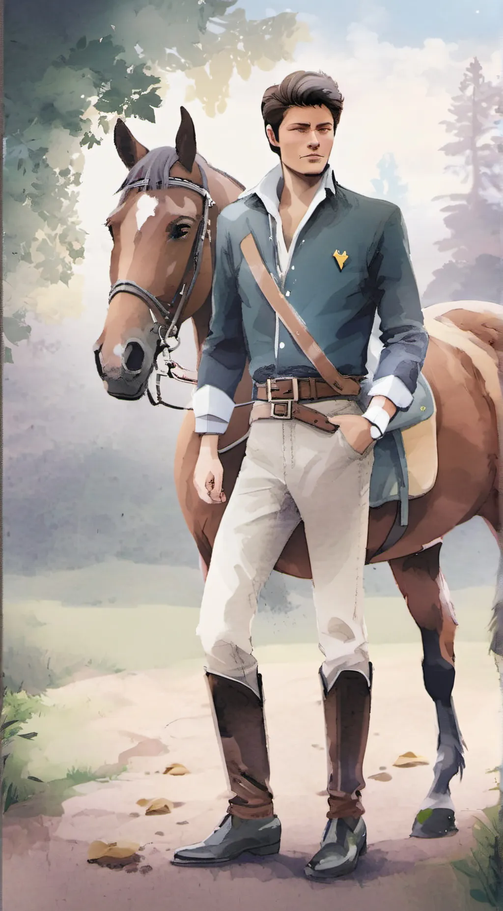 ai character: Pin background