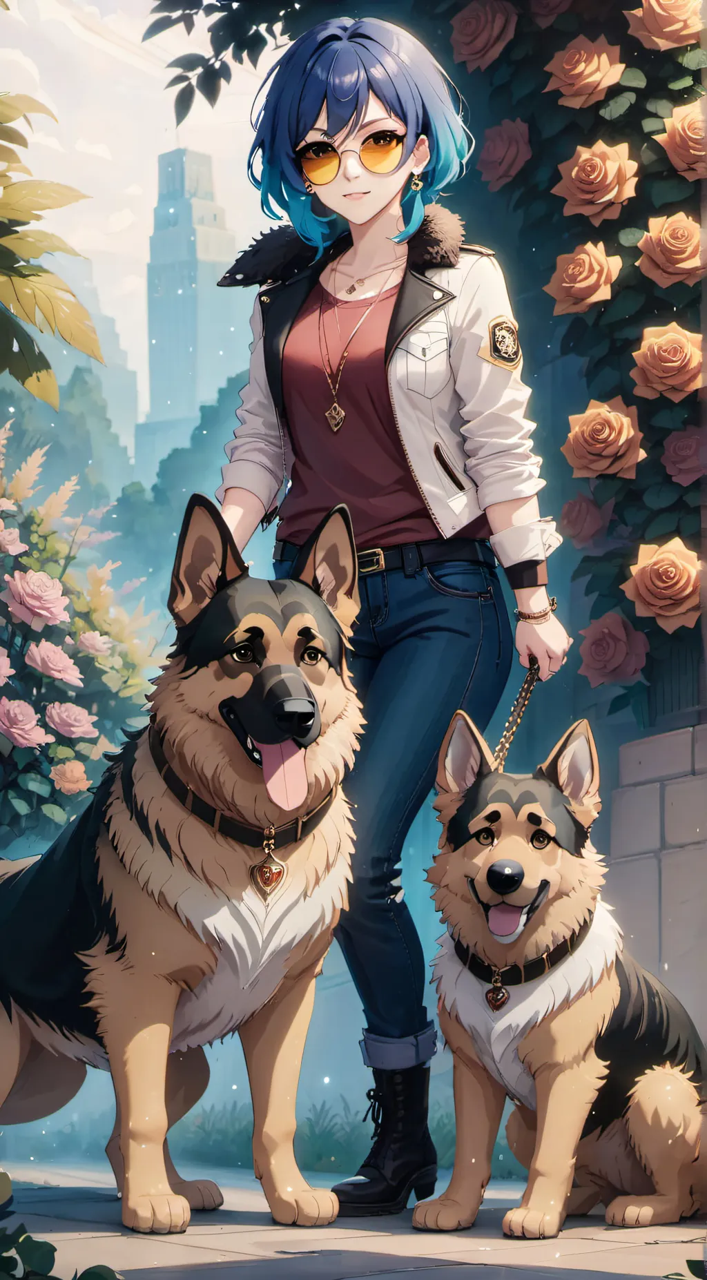 ai character: Rose background