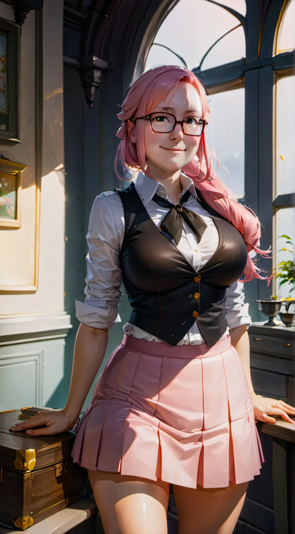ai character: Christina  background