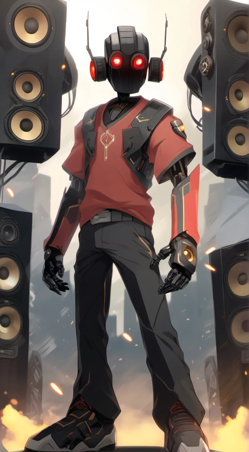 ai character: Tiny Titan Speaker background
