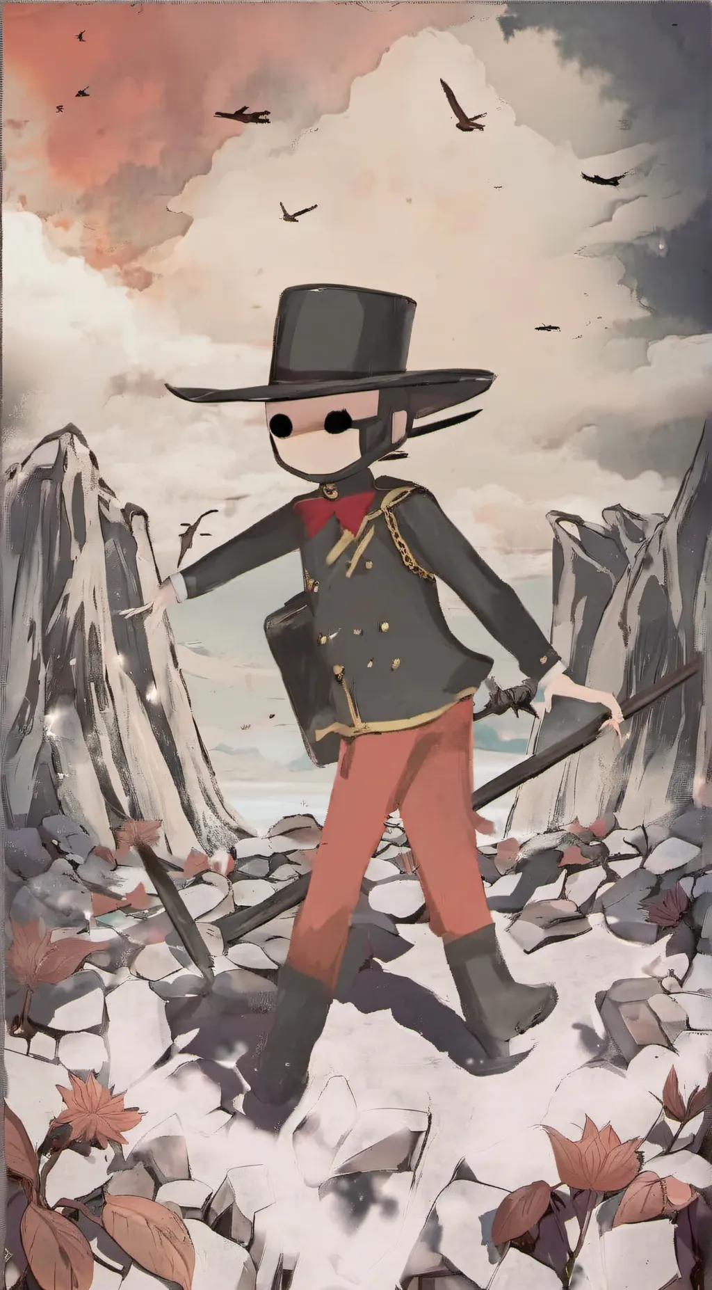 ai character: skull  background
