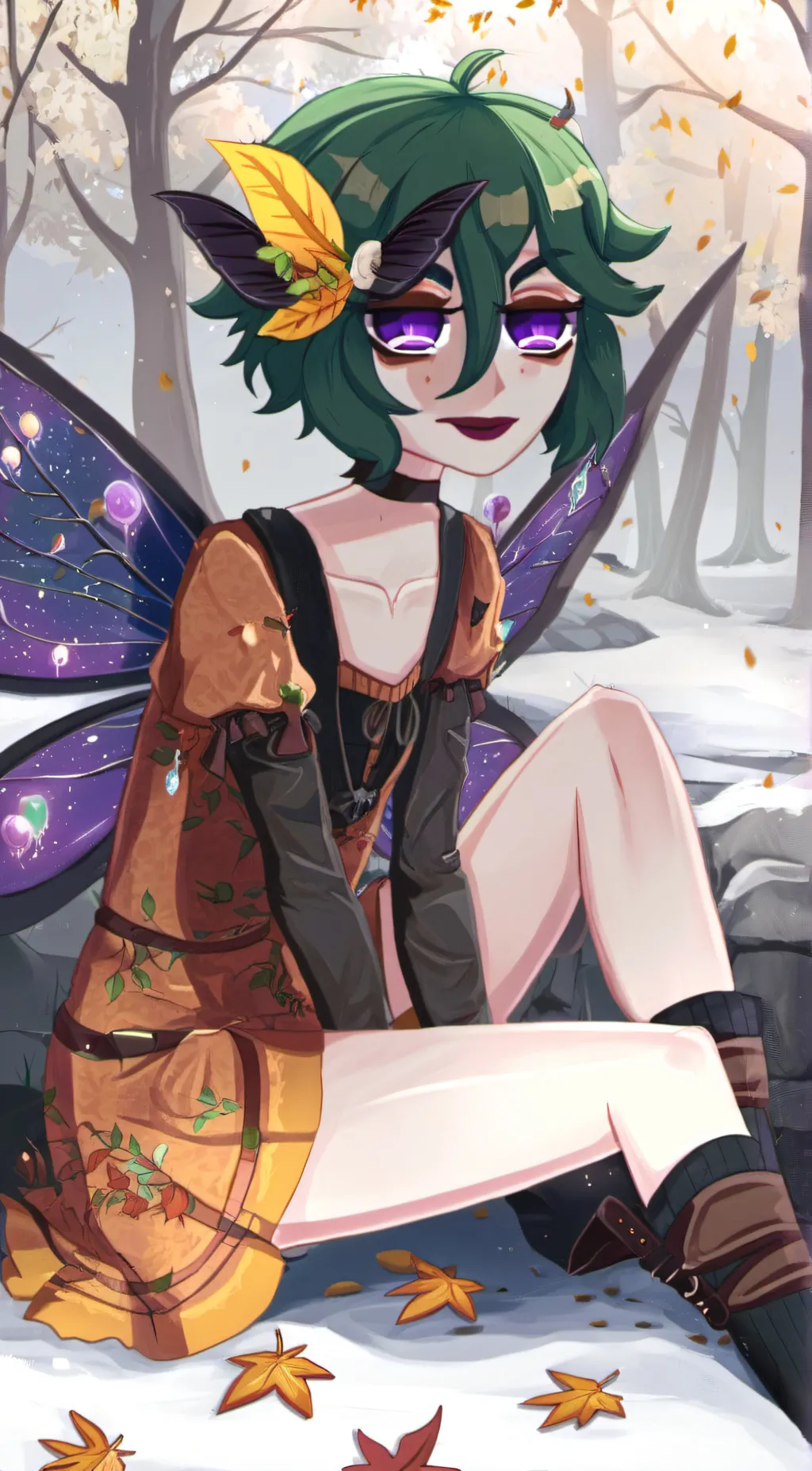 ai character: autamn background