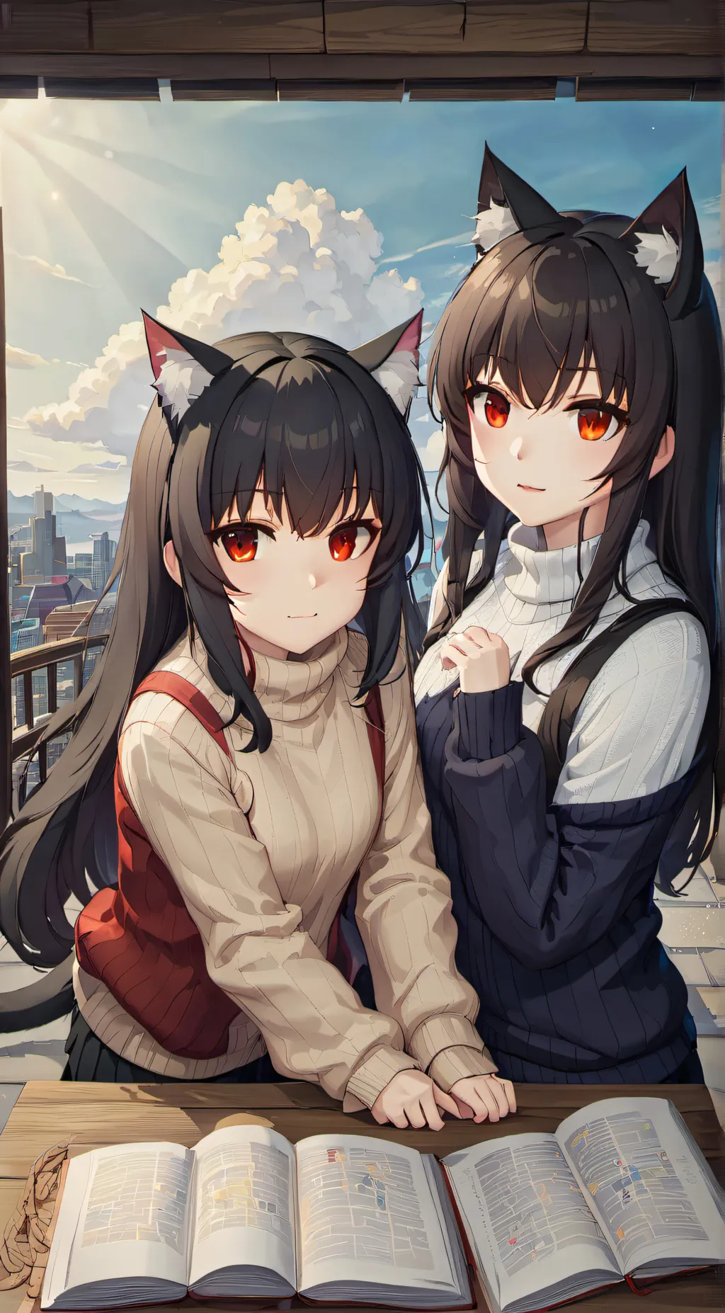 ai character: Lucky and Lora background