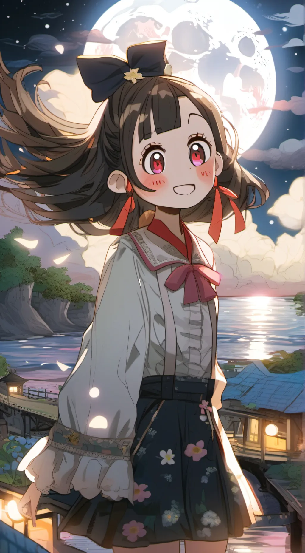 ai character: puro human girl  background