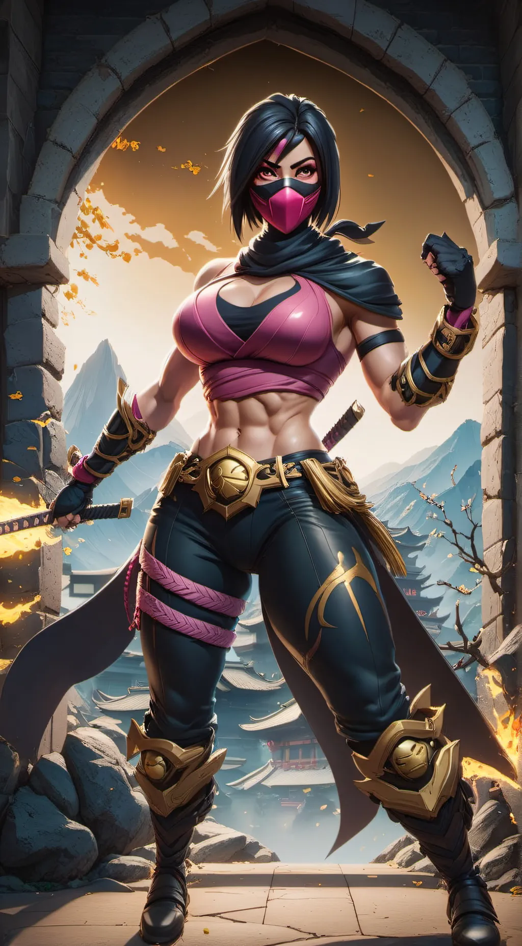 ai character: Mileena background