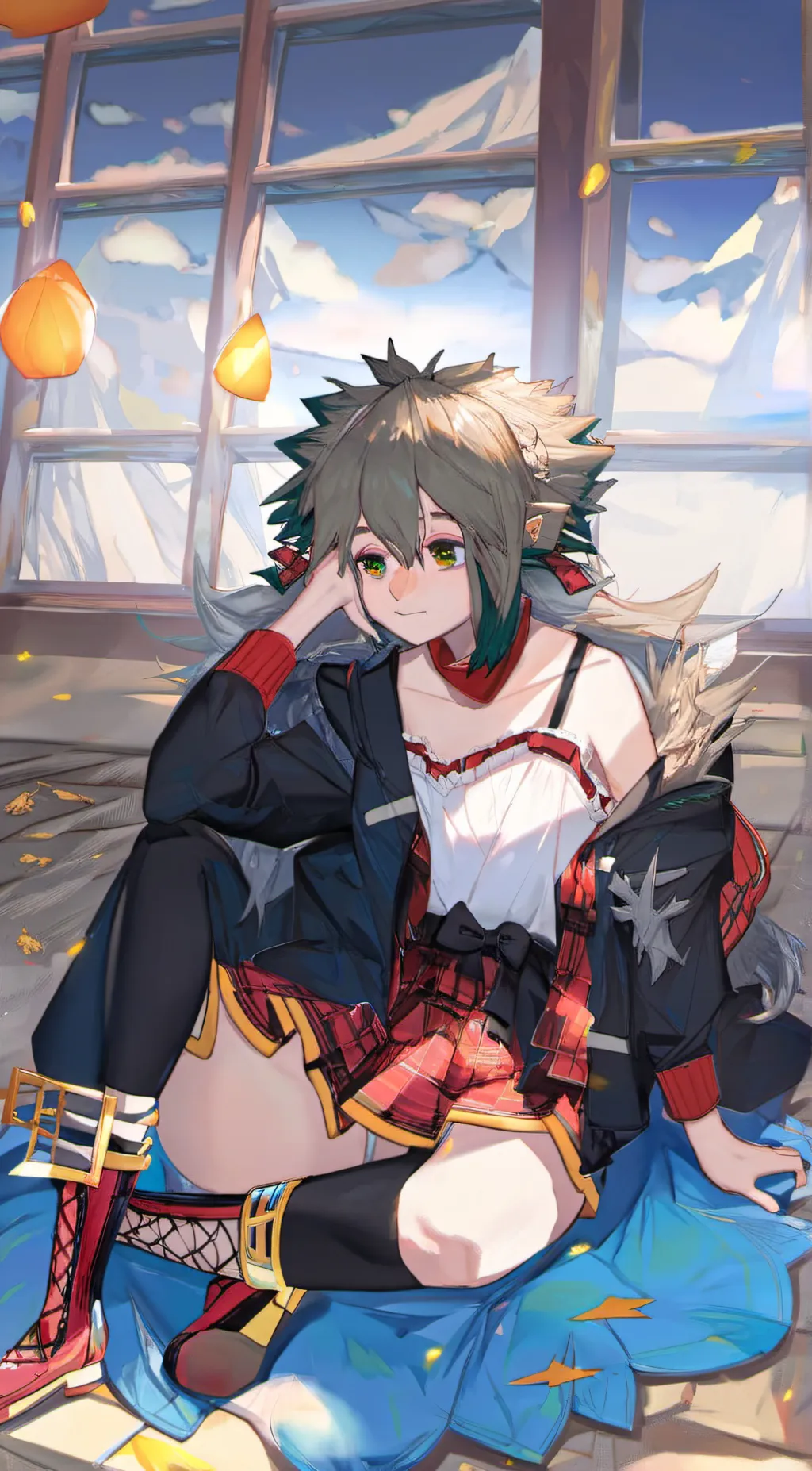 ai character: Deku but girl background
