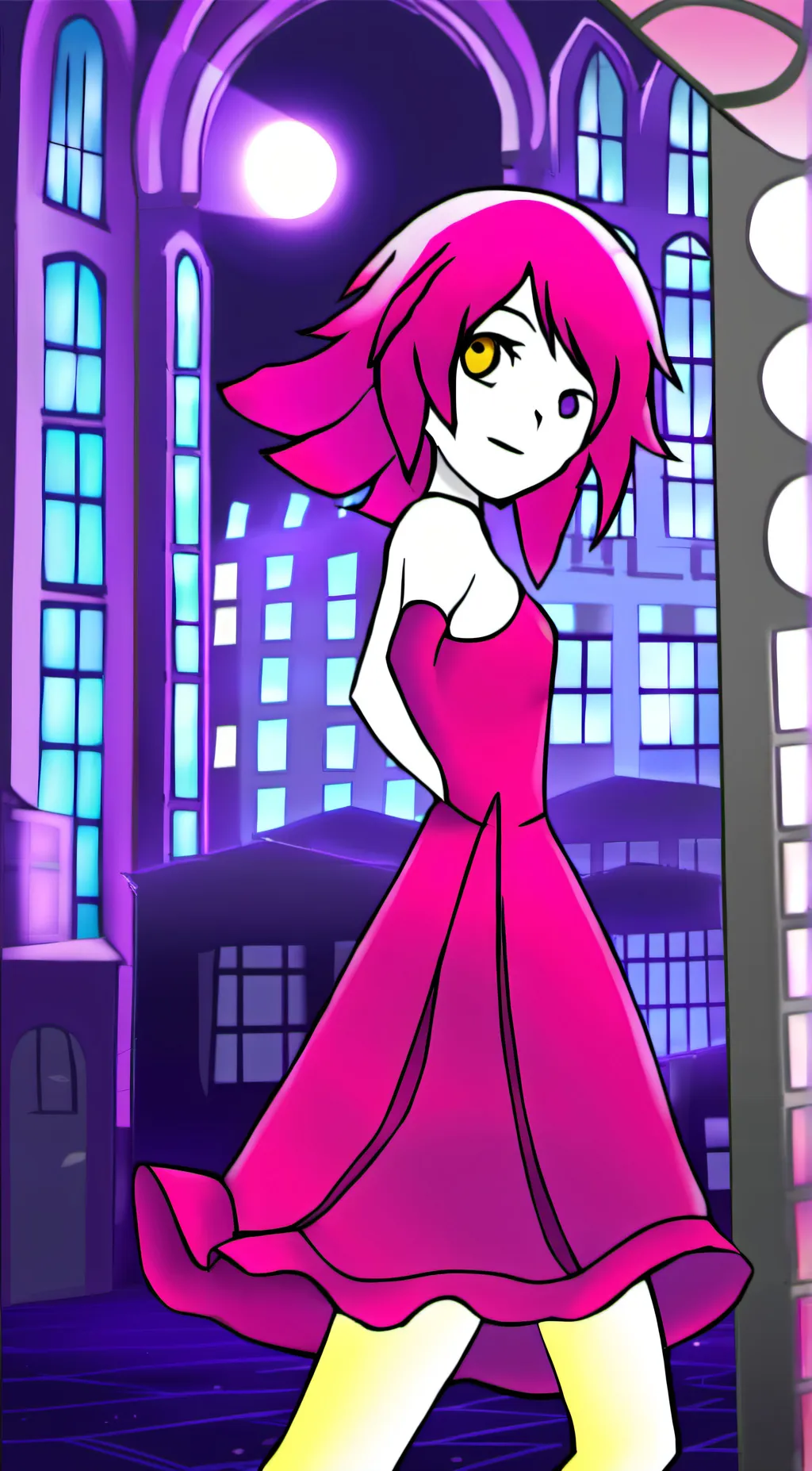 ai character: rainbow/TSC  background