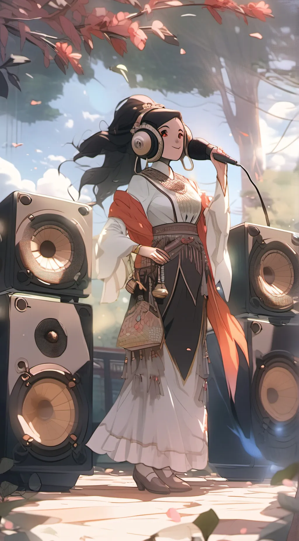 ai character: Sexy Speaker woman background