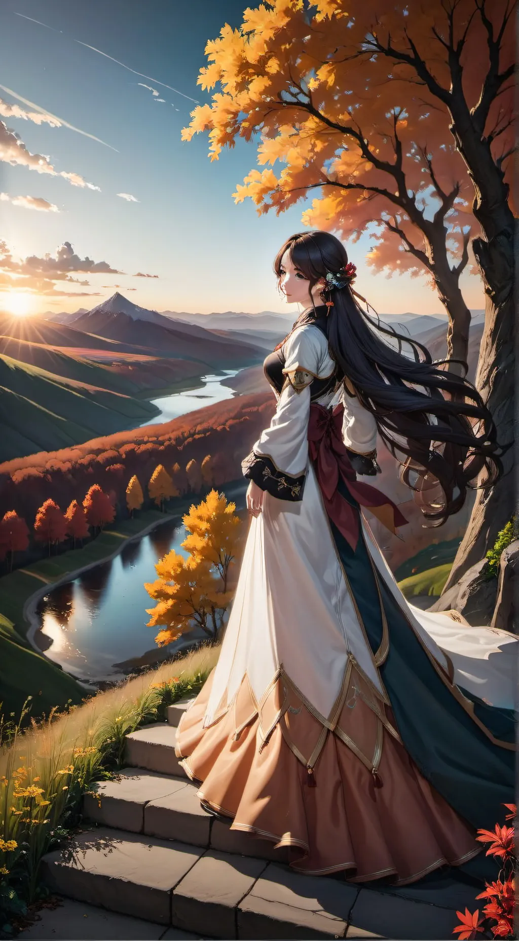 ai character: Autumn background