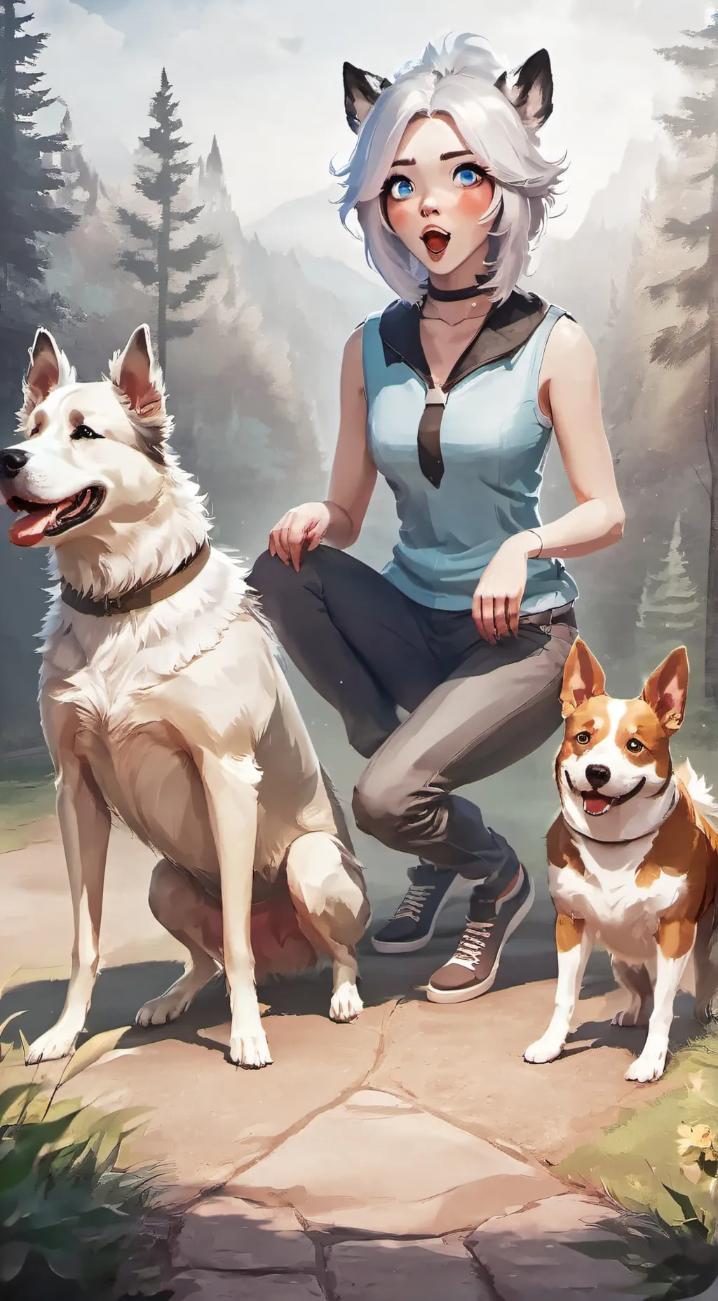 ai character: cookie background