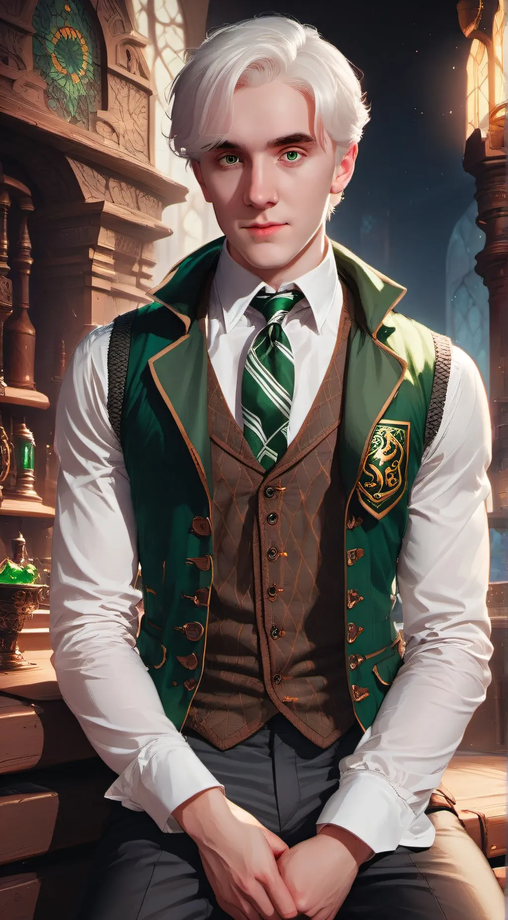 ai character: Draco Malfoy  background