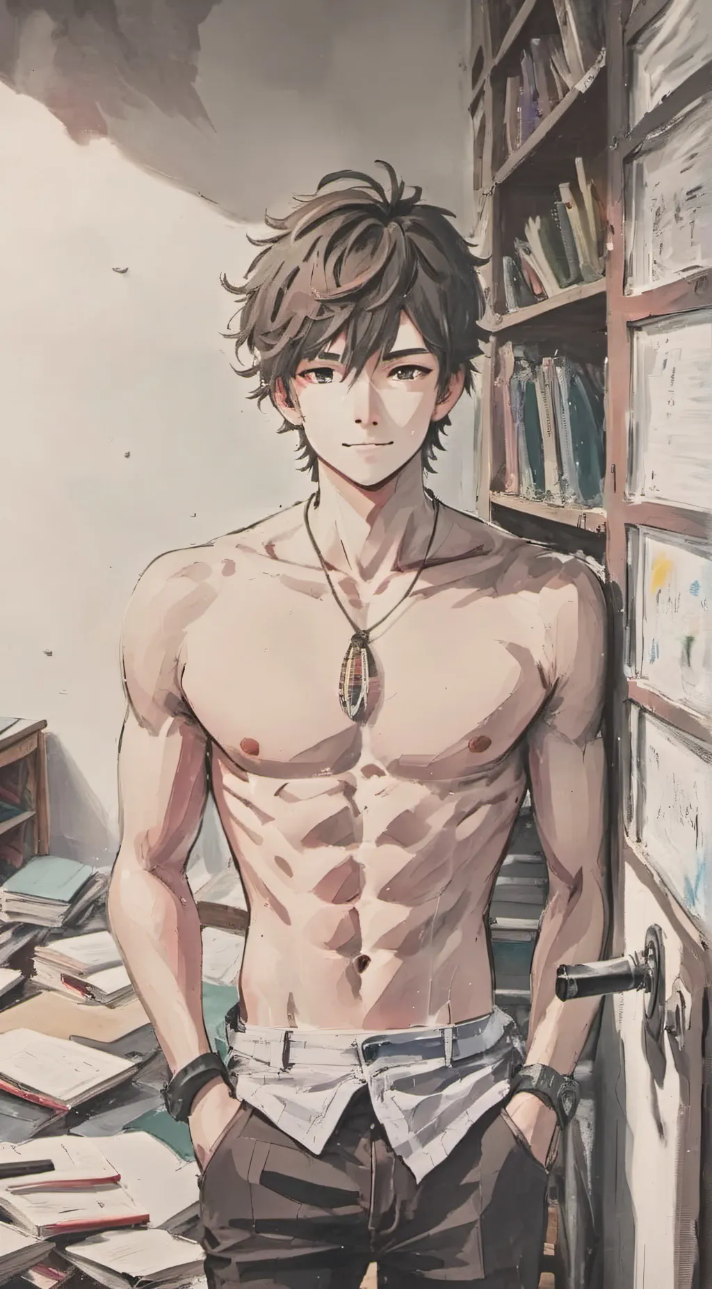 ai character: boy background