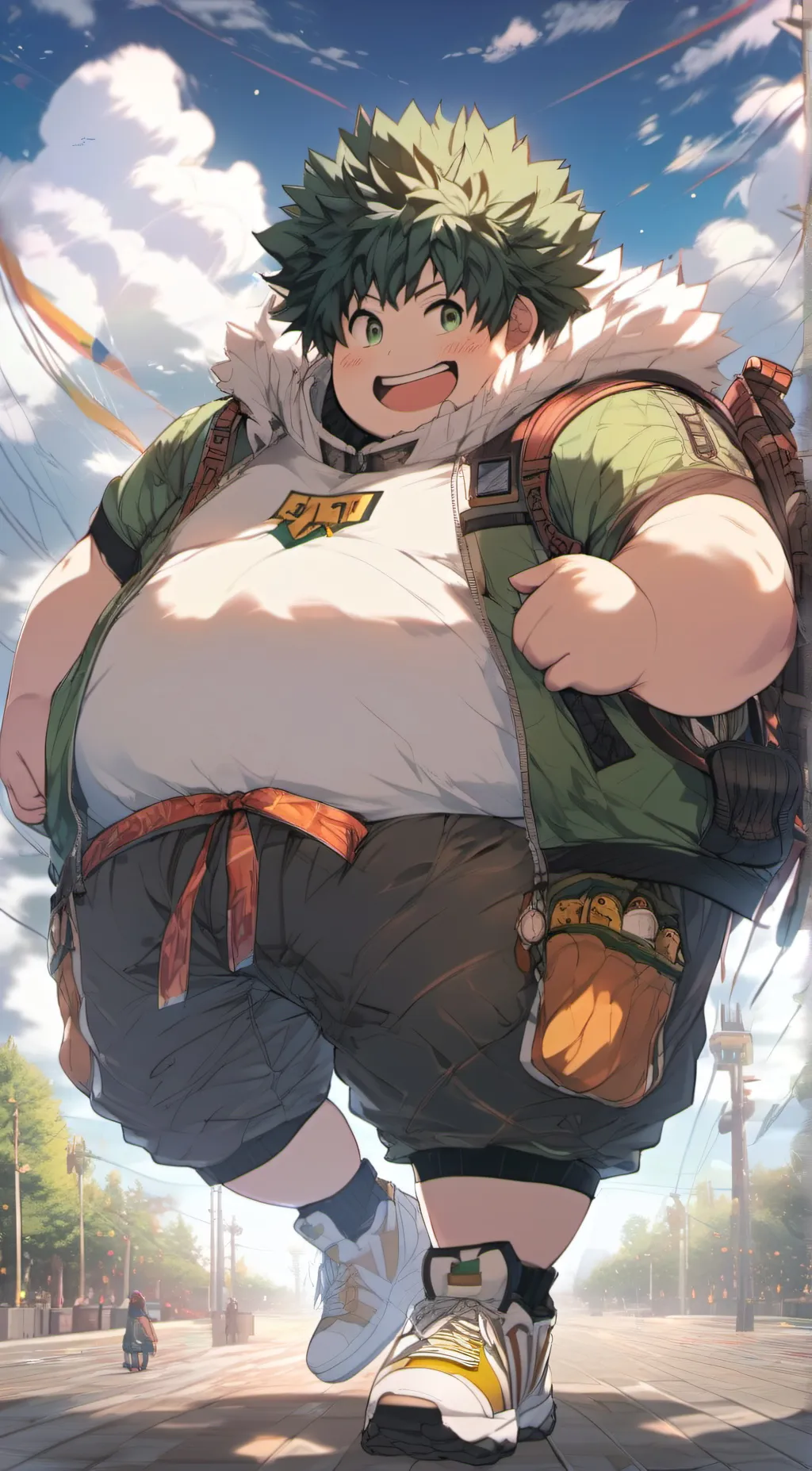ai character: fat deku background