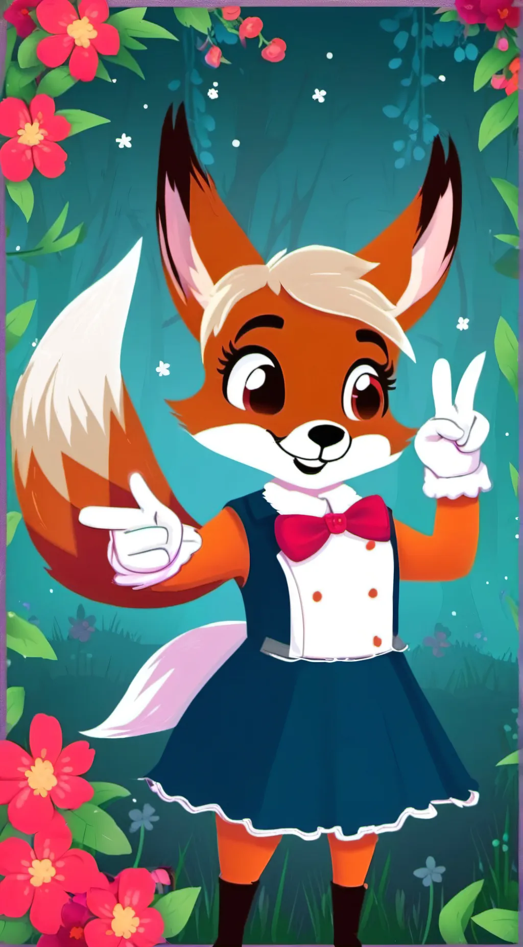 ai character: Ember tails background