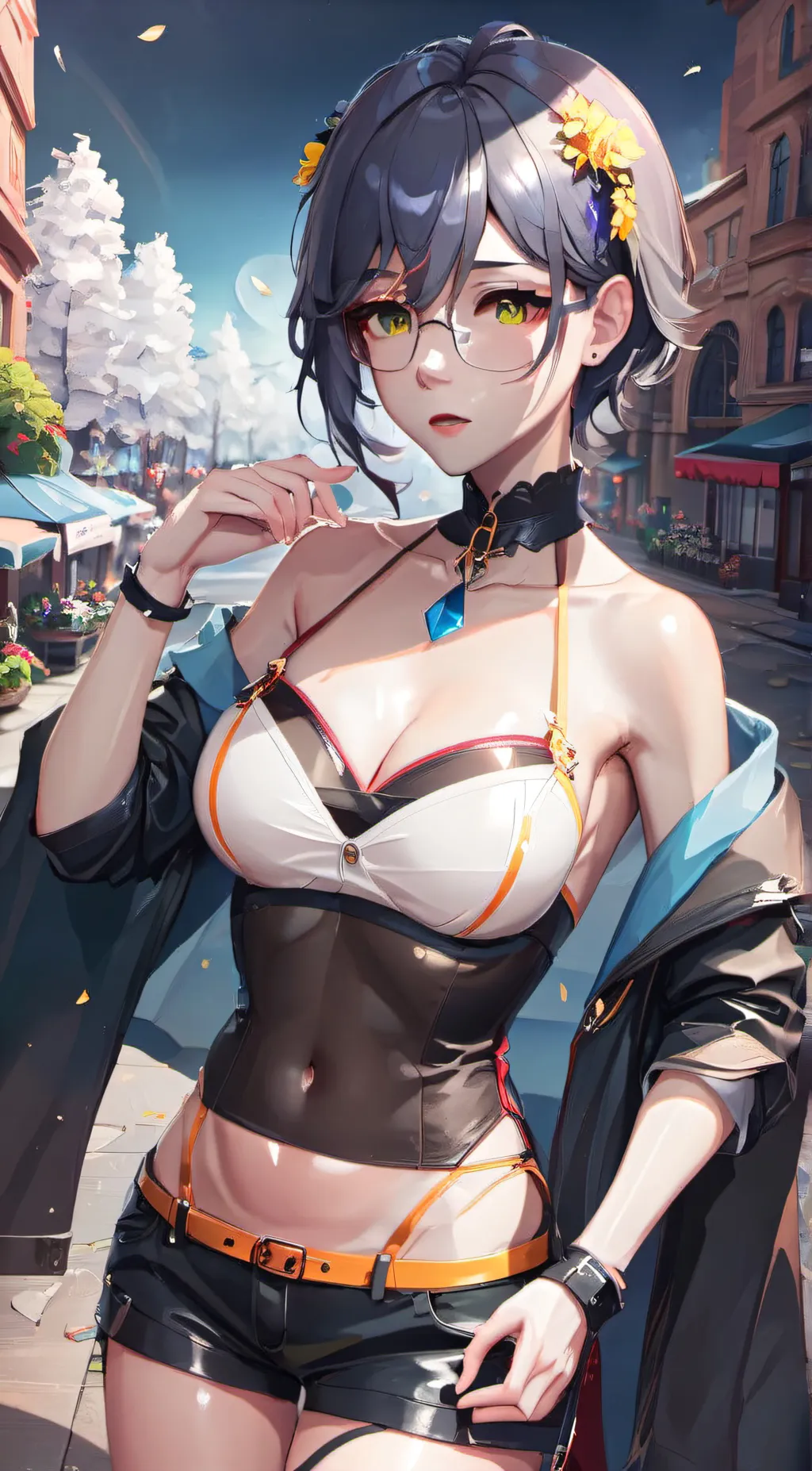 ai character: flare background