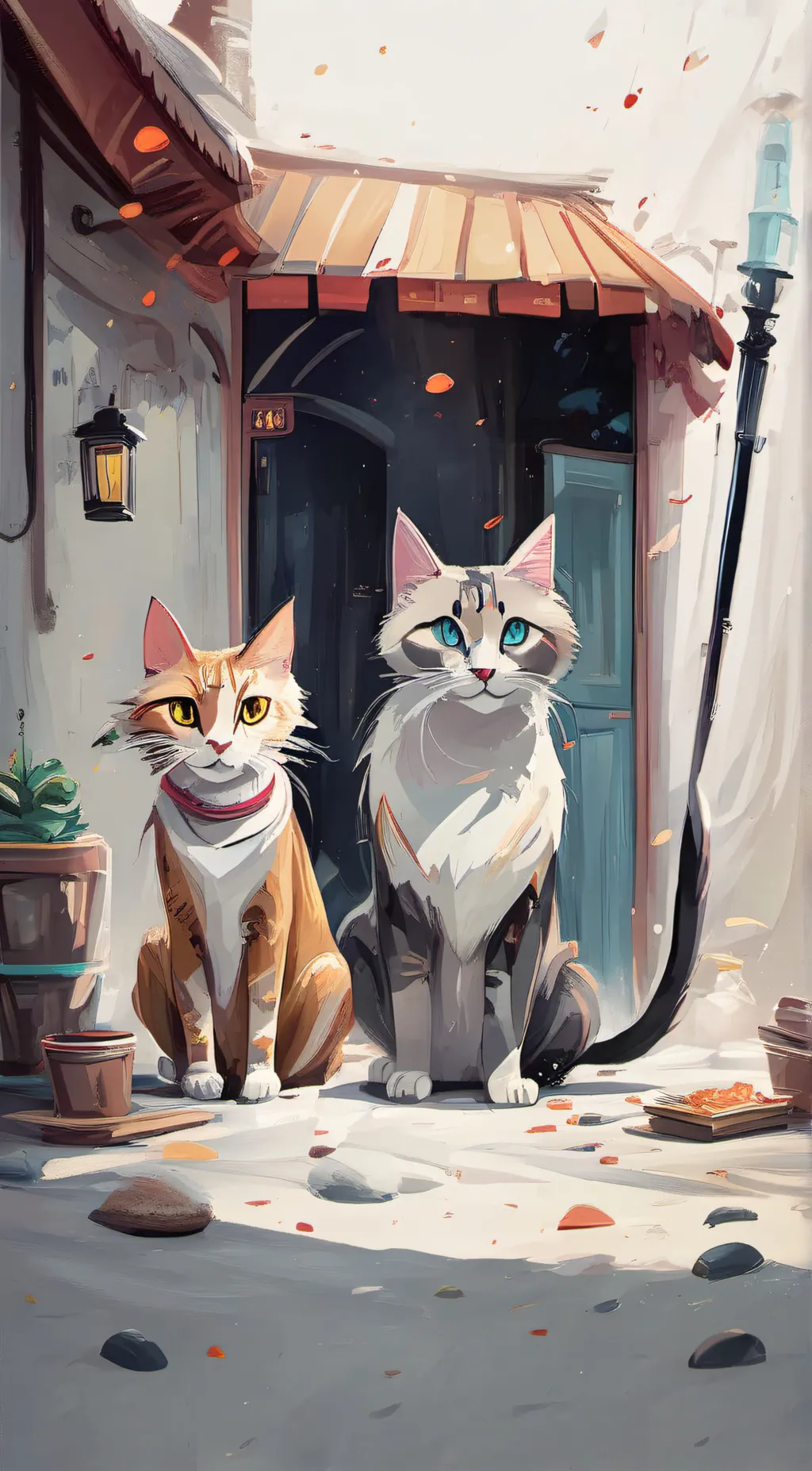 ai character: mewy and lily background