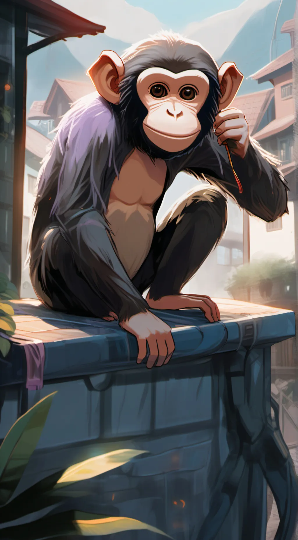ai character: Monke background