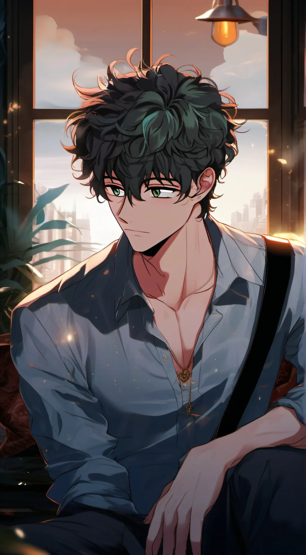 ai character: Izuku midoriya  background