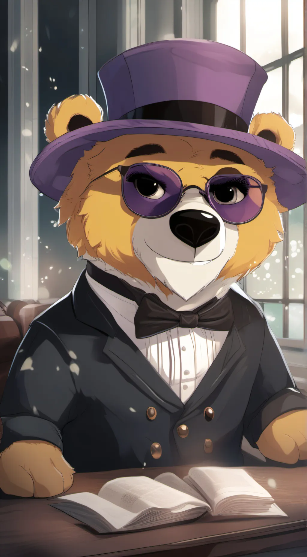ai character: Goldie Fazbear  background