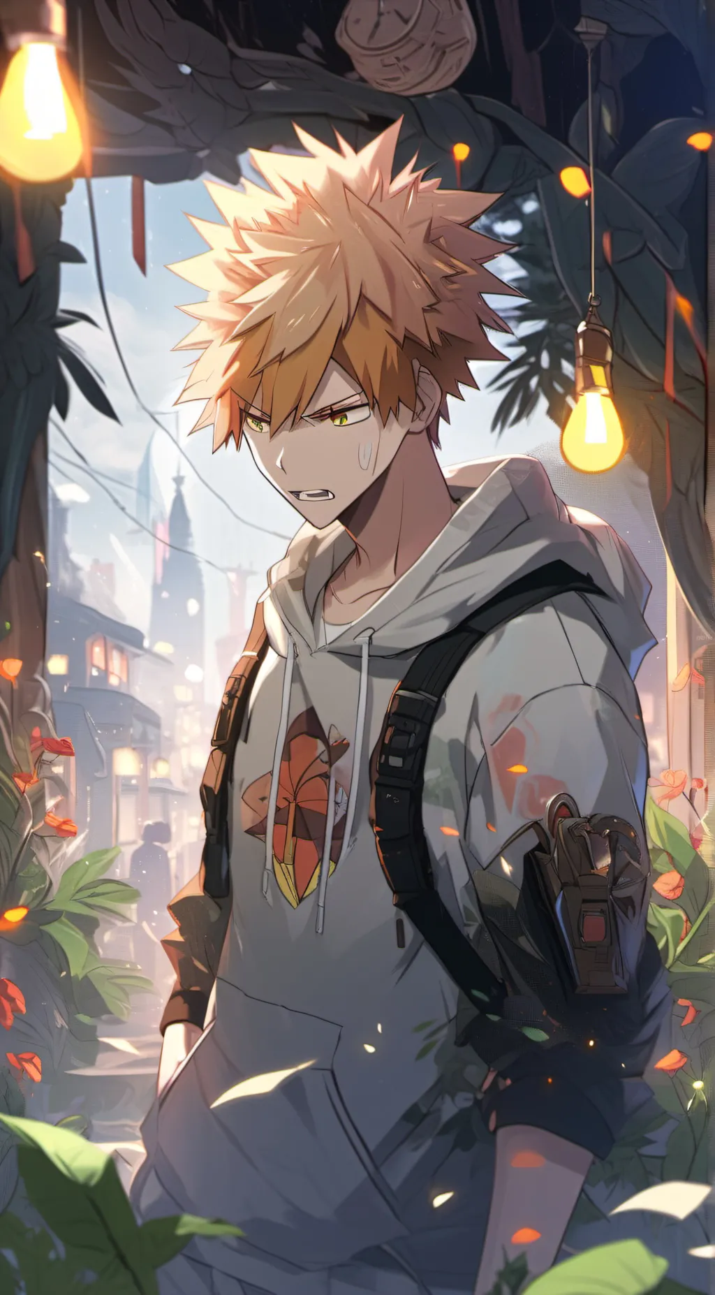 ai character: katsuki bakugo  background