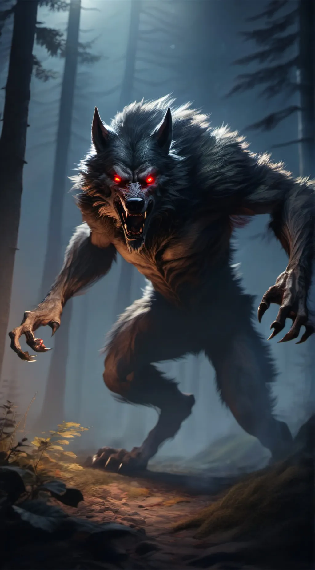ai character: Werewolf Boyfriend background