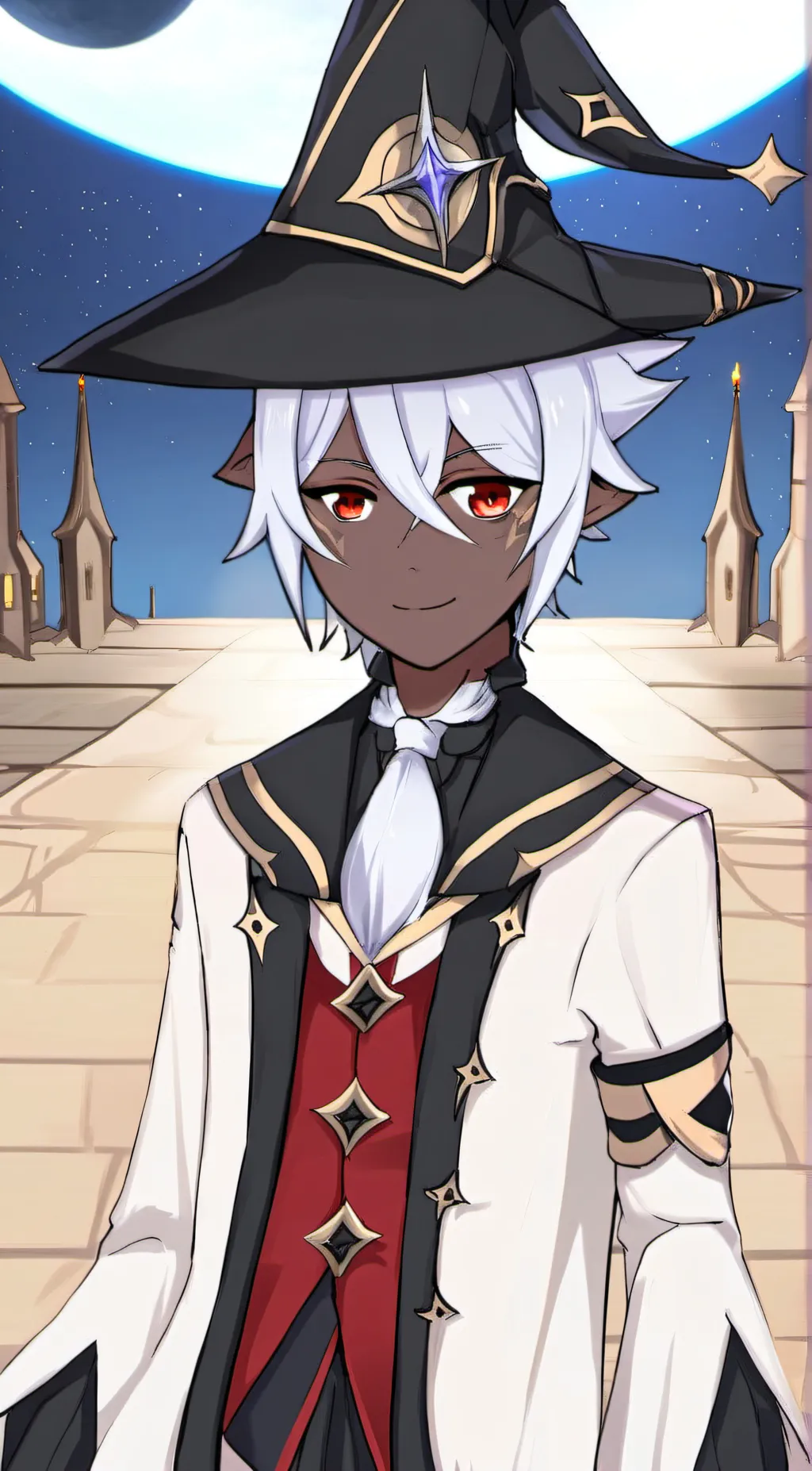 ai character: Professor moondrop background