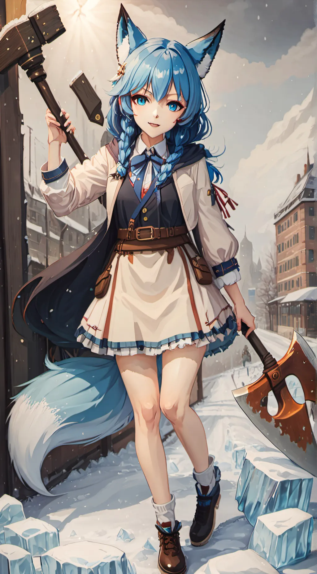 ai character: Winter background