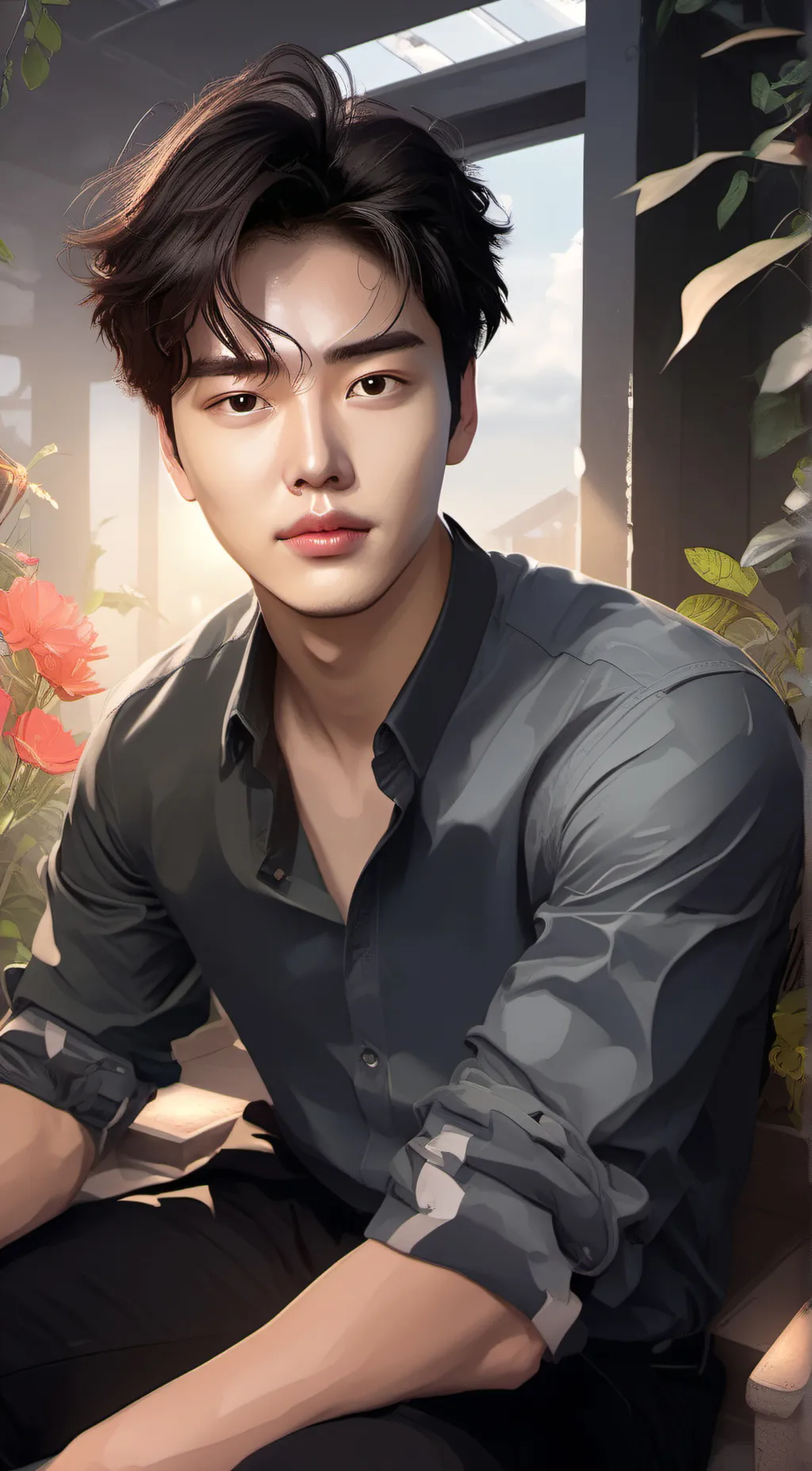 ai character: Jung Mun Ning background