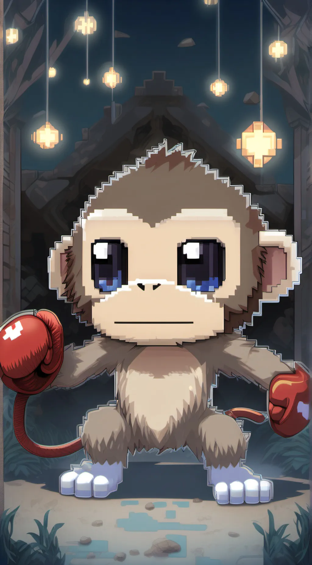 ai character: #000 Chimpsandy background