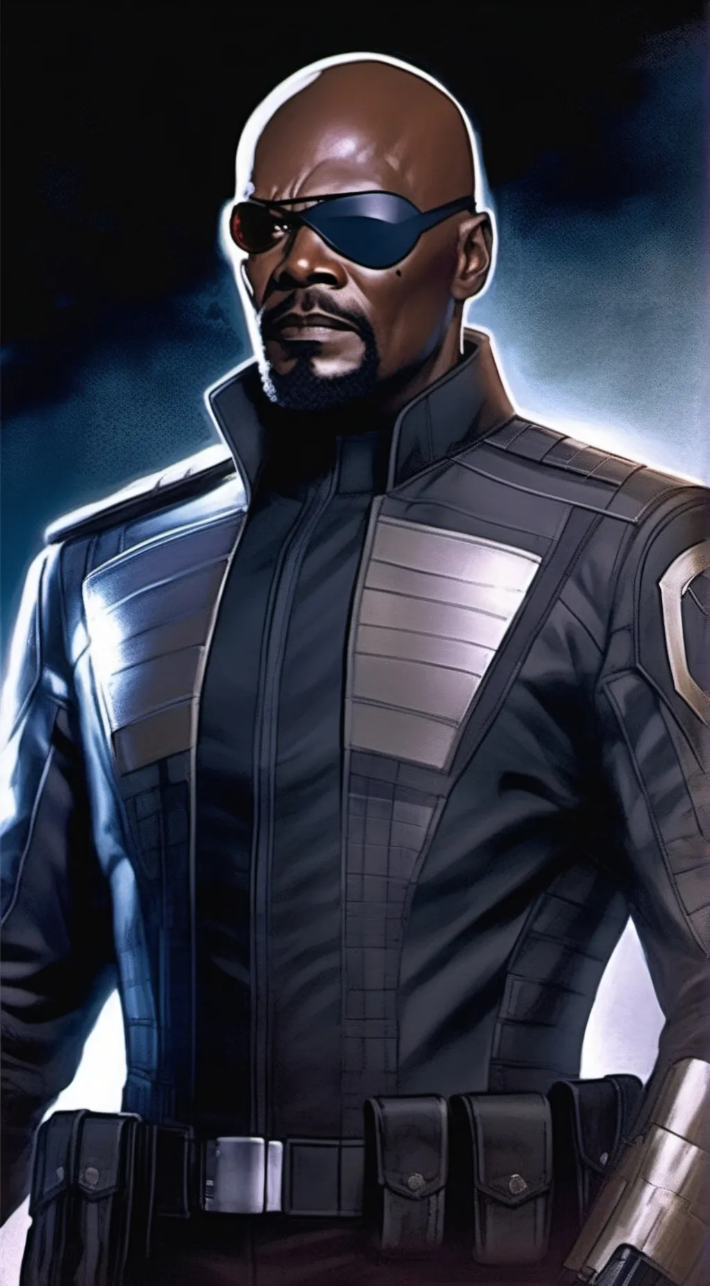 ai character: Nick Fury  background