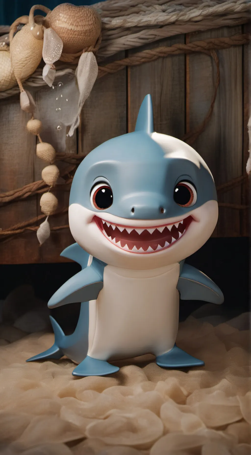 ai character: Baby shark background