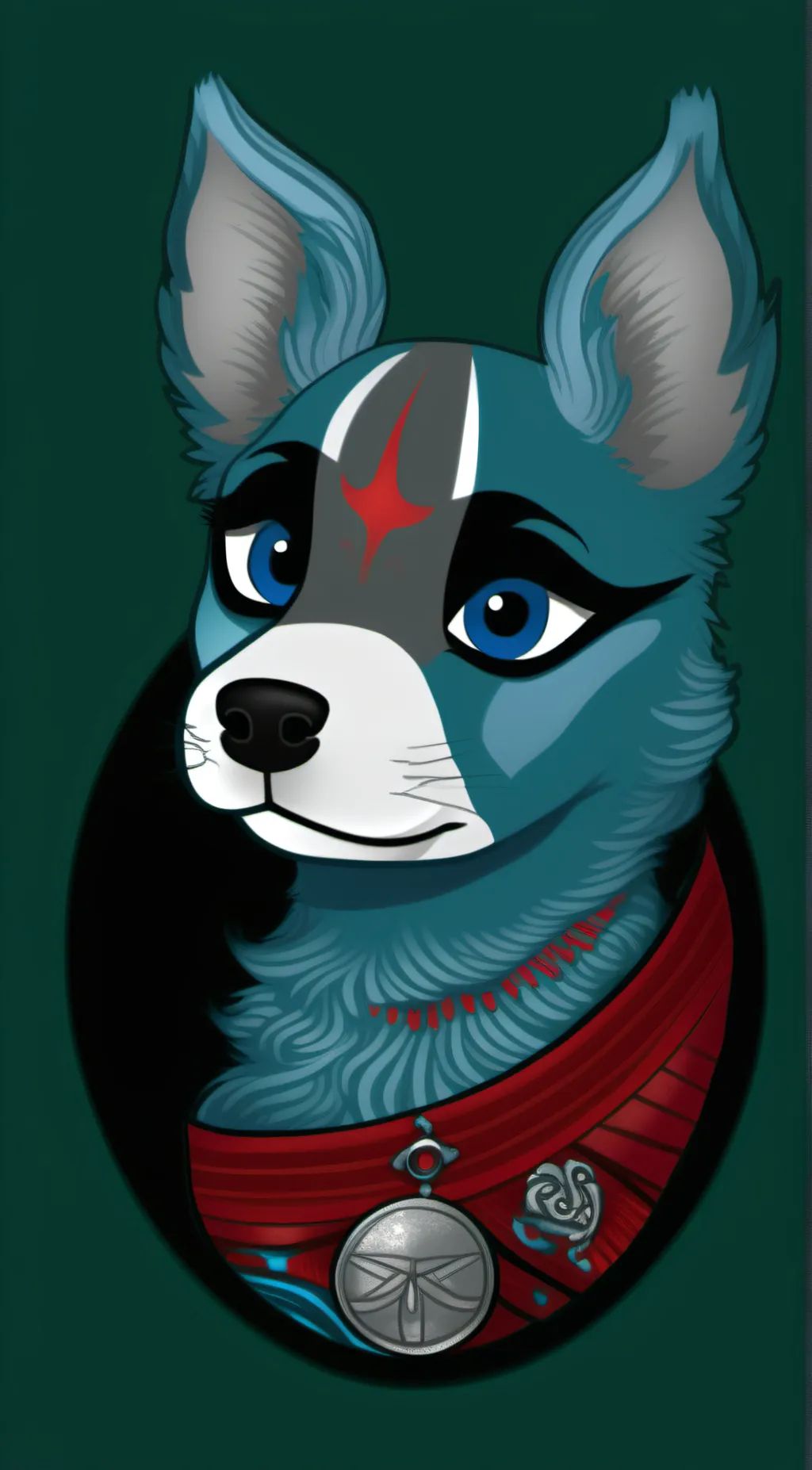 ai character: bluey background
