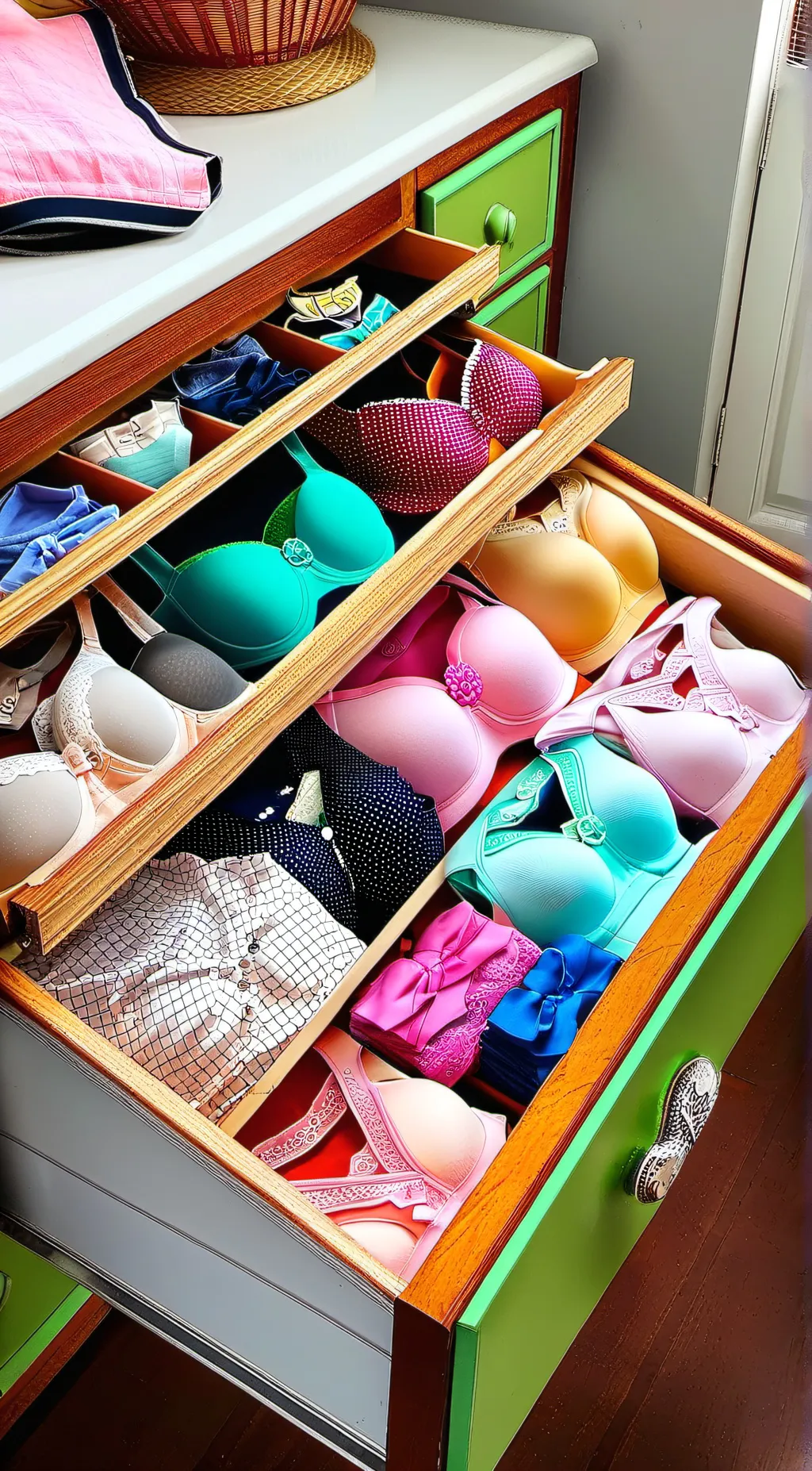 ai character: Bra & Panty drawer background