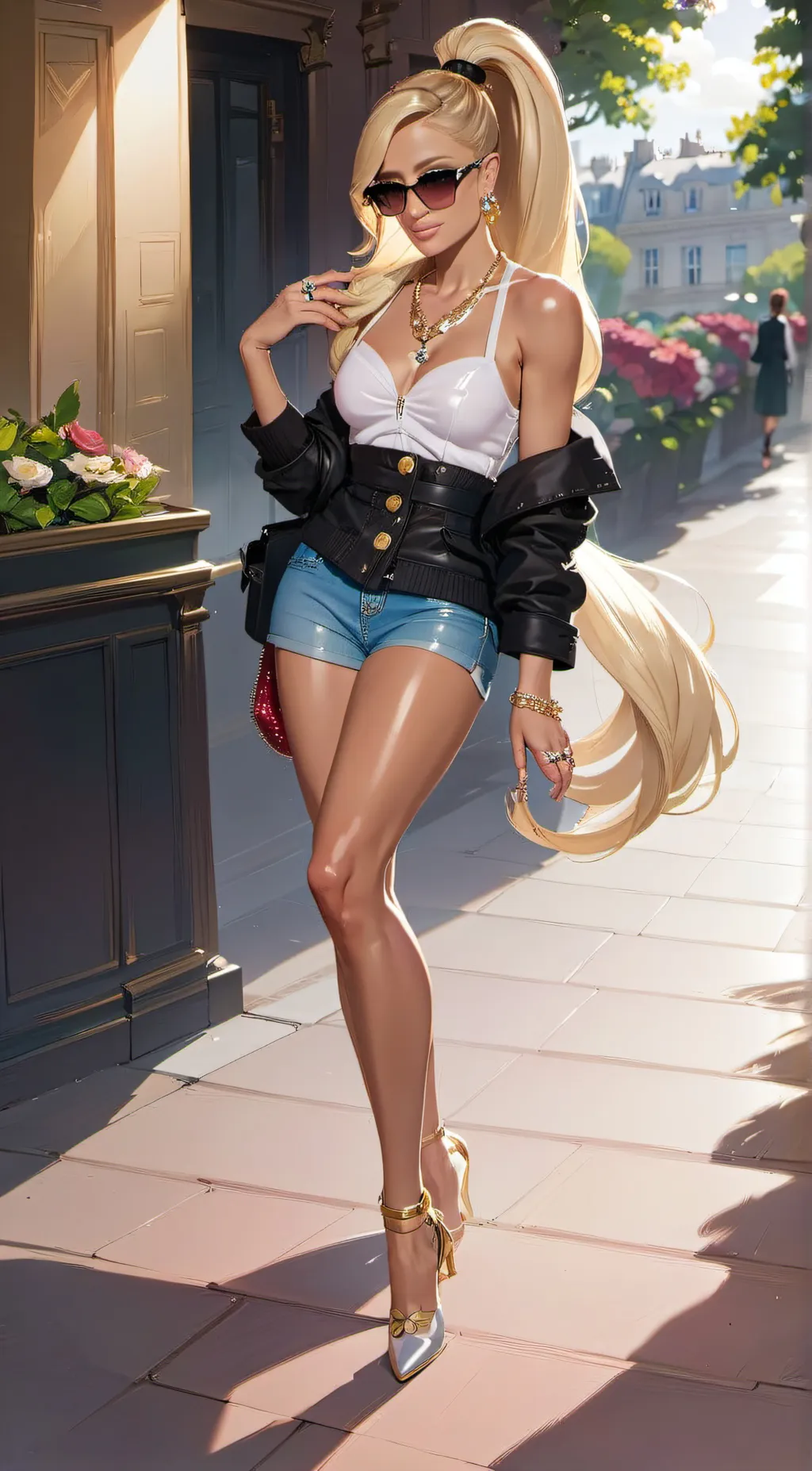 ai character: Paris Hilton background