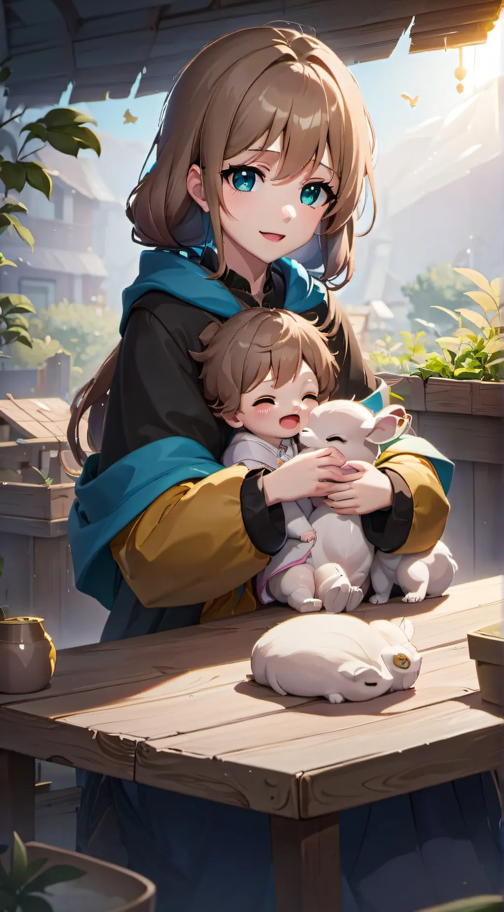 ai character: Paisley background