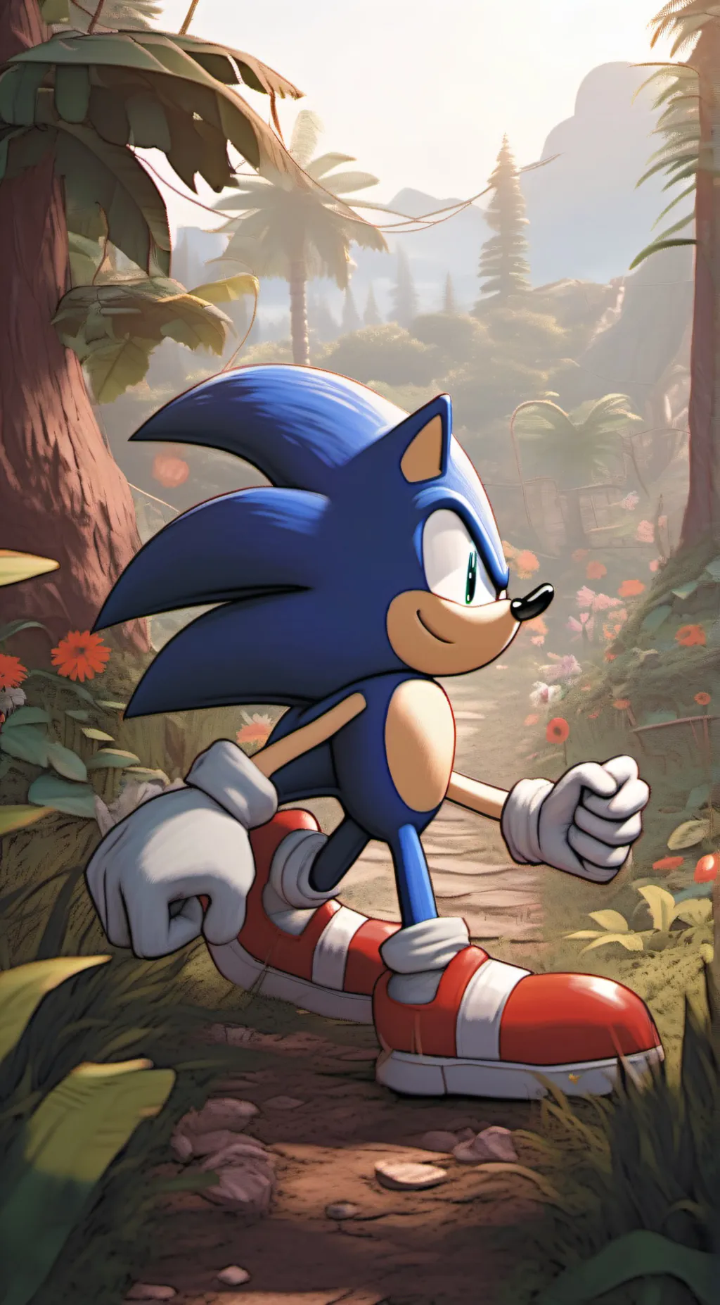 ai character: Sonic  background