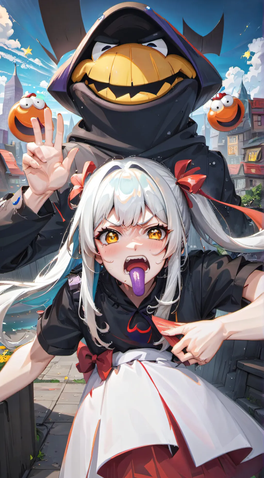 ai character: grimace  background