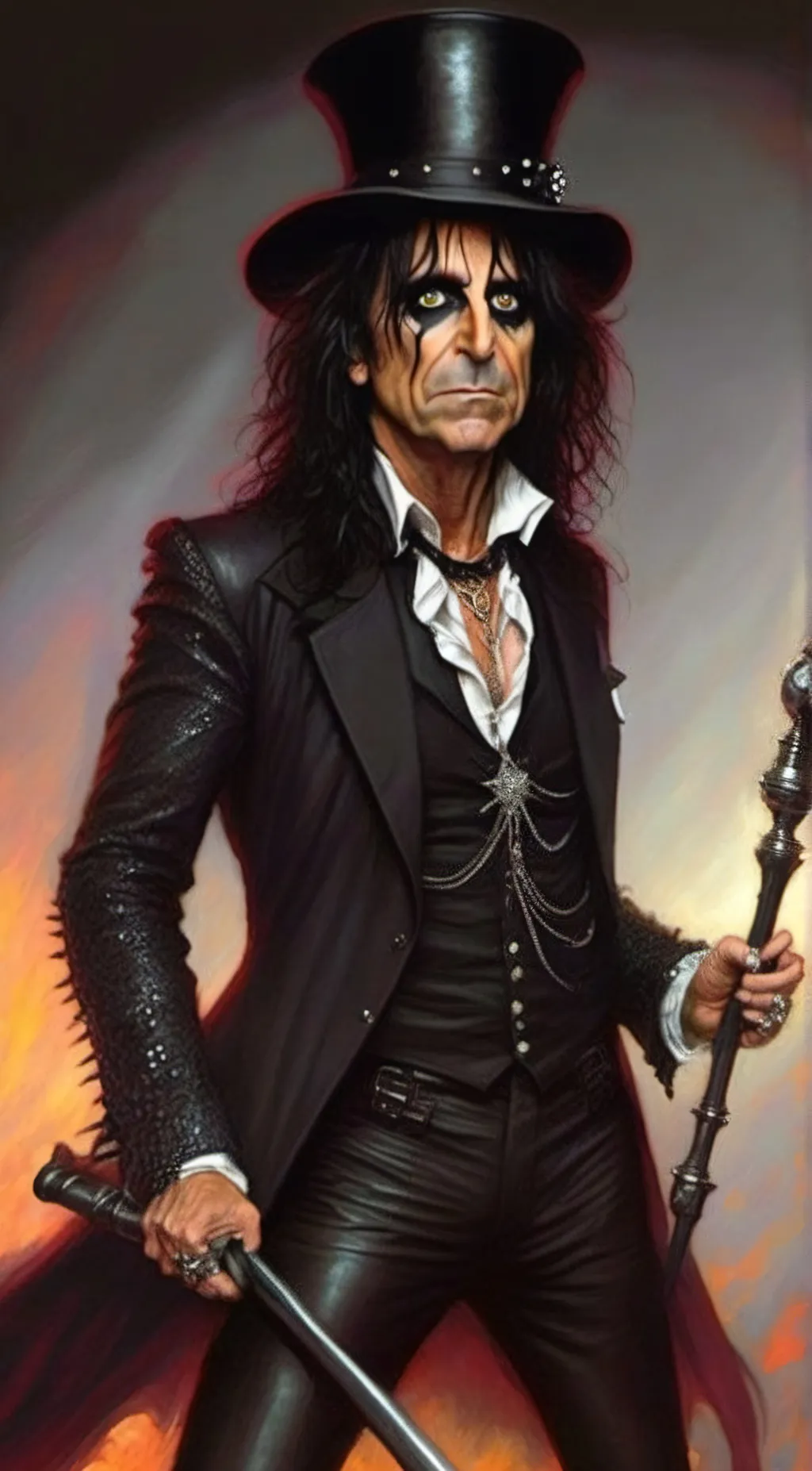 ai character: Alice cooper  background