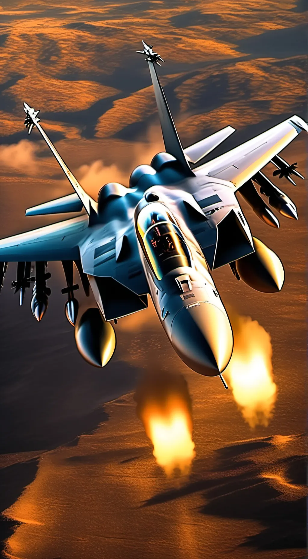 ai character: f-15 eagle  background