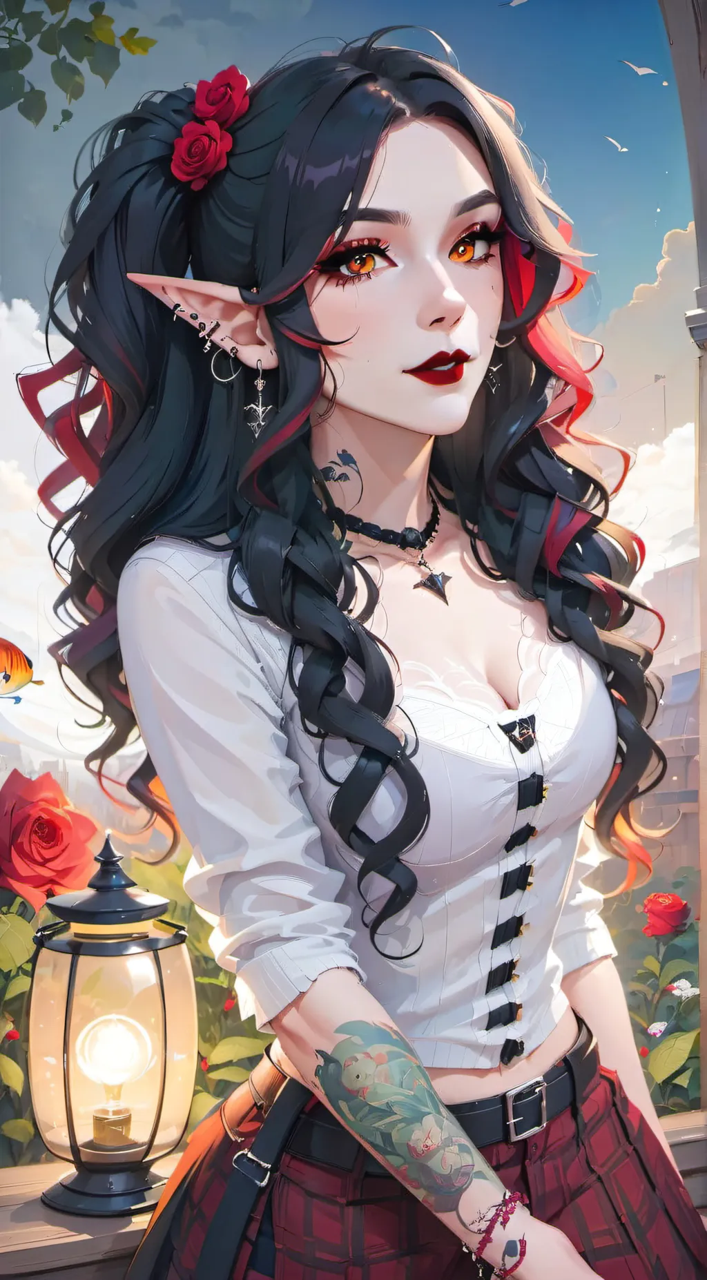 ai character: Rose background