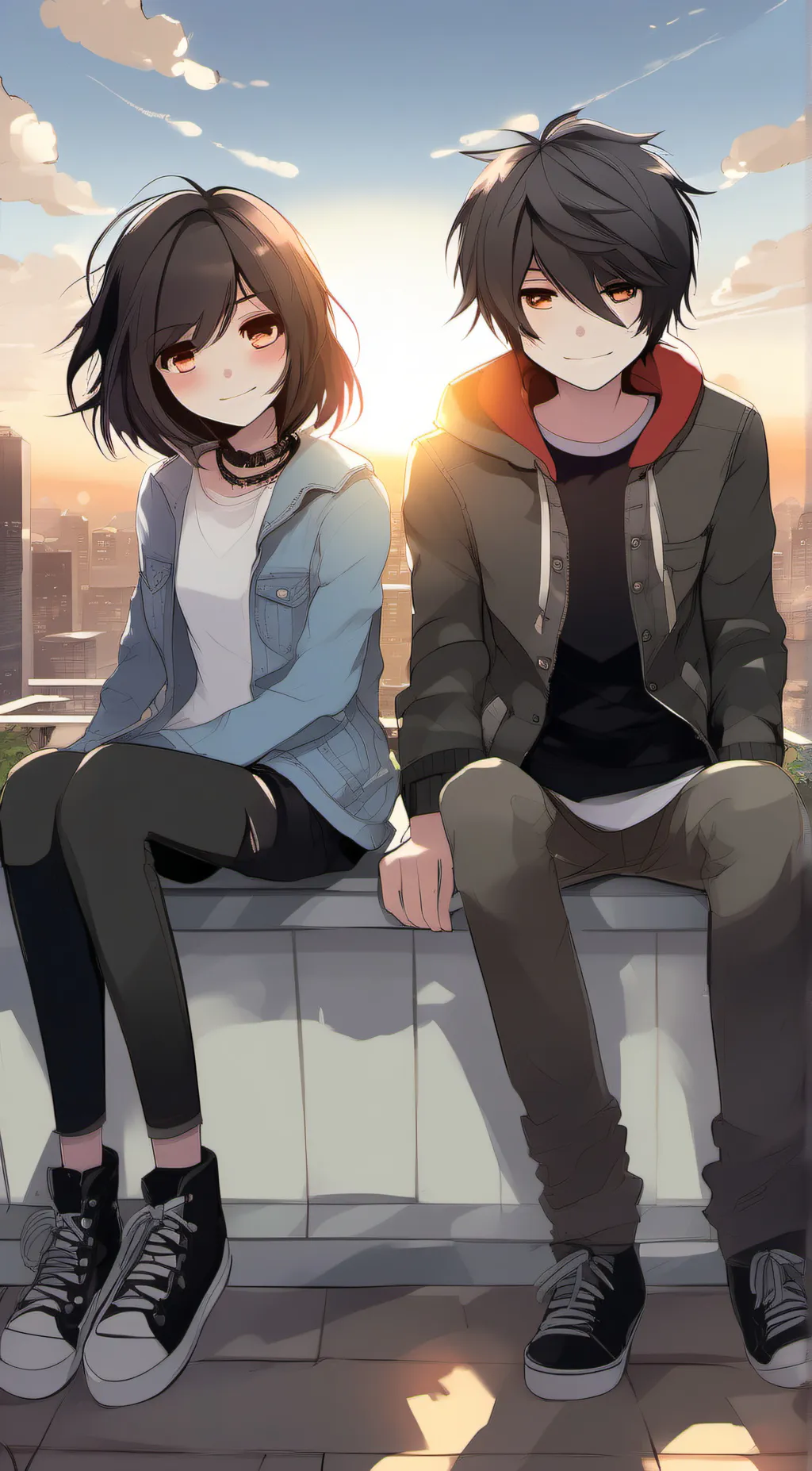 ai character: Jada and Jayden  background