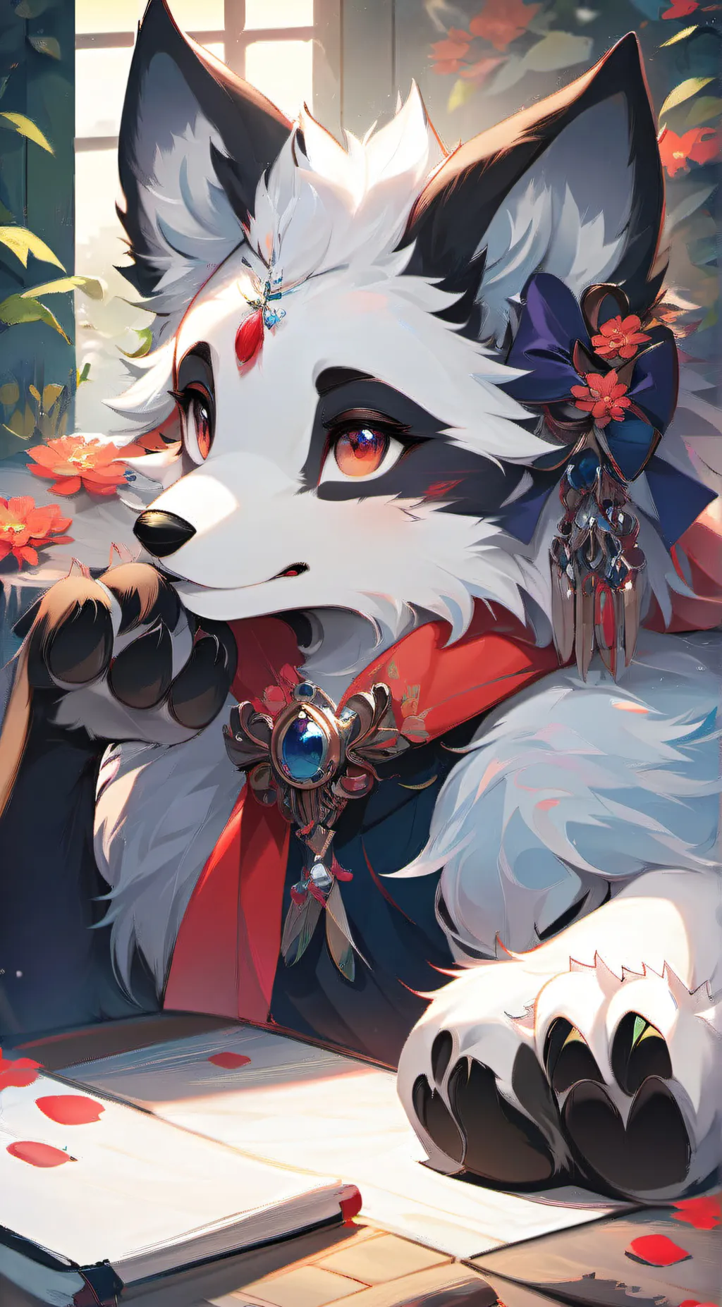 ai character:  furry background