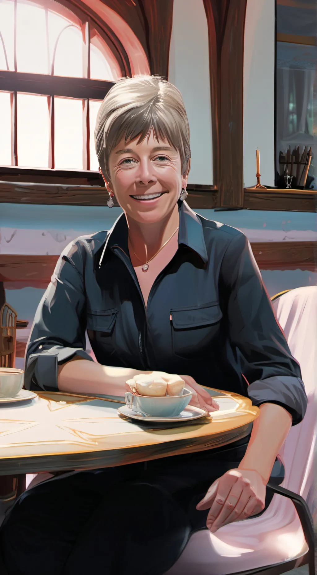 ai character: hillary  background