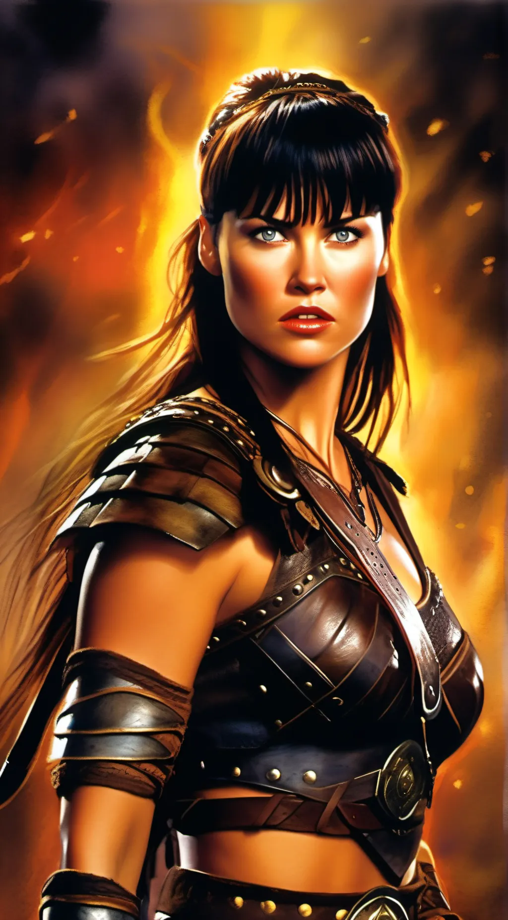 ai character: Xena  background
