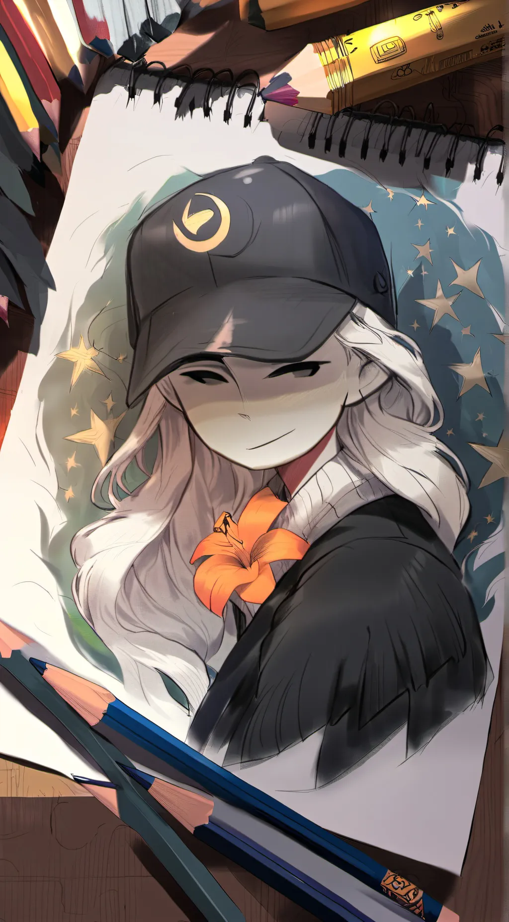 ai character: Doodle background
