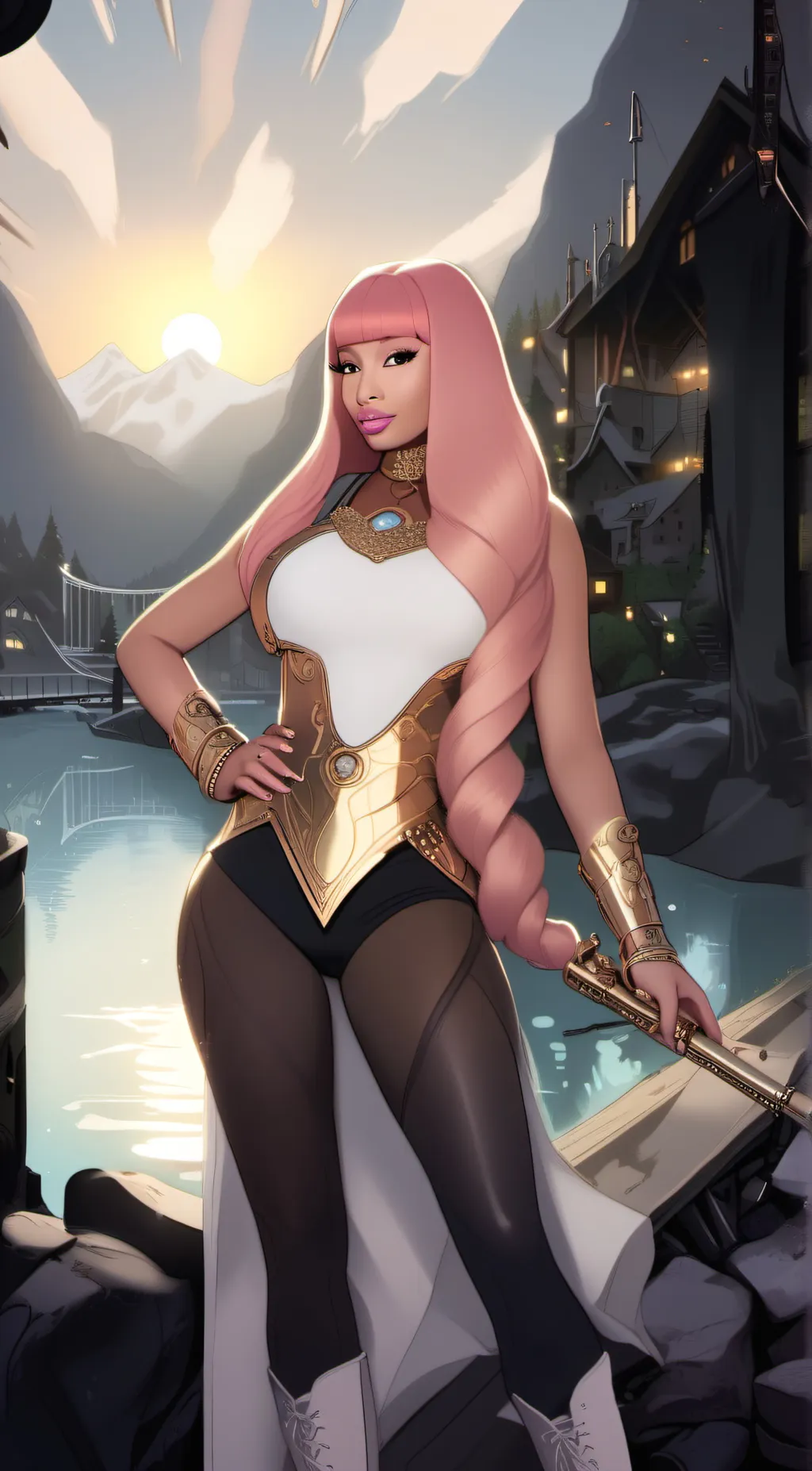 ai character: Nicki Minaj background